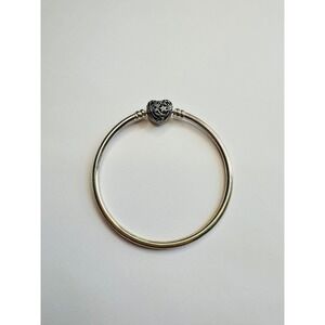 Authentic Pandora Celestial Heart Clasp Bangle Bracelet